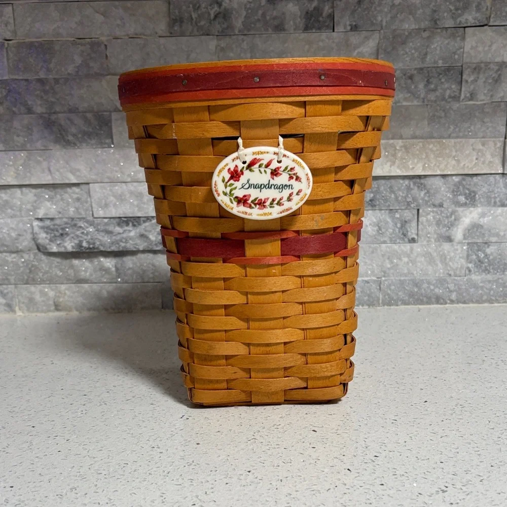 Longaberger “Snapdragon” Handwoven in USA Basket Collectible Heirloom Signed